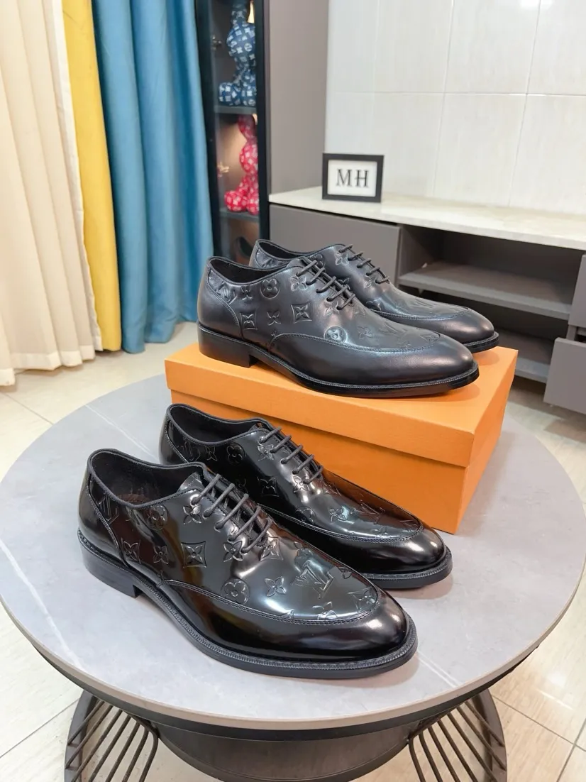 Men's shoes 💰540🌹🌹 [LV] Louis Vuitton's popular casual leather shoes 🎖Fashionable and elegant 🎖🎖Material: Original imported cowhide open edge beads, washed cowhide leather lining, original molded rubber outsole, high-end and classy, ​​elegant quality, instantly transforming into a handsome man ❤❤Standard\nNumber of sizes: 39-44, 38 45 46 customized